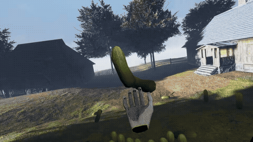 Smart Garden VR cucumber floating
